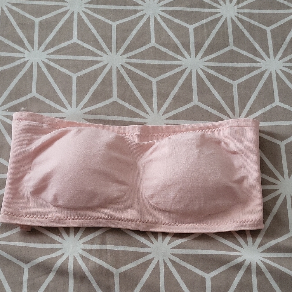 IJAK Pink Strapless Bandeau Bra